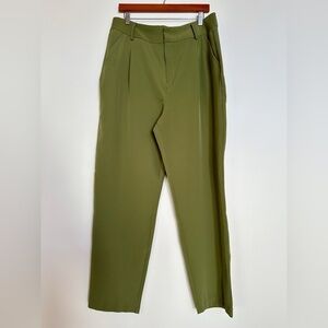 Jason Wu Pleated Ankle Trousers Chartreuse Green Size 12